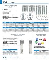 Tubes cryogéniques stériles en PP