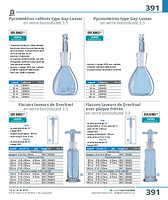Pycnomètres type Gay-Lussac en verre borosilicaté 3.3