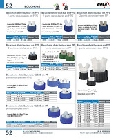 Bouchons distributeurs GLS80 en PP ports multiples en PTFE