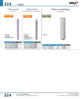 Tubes à essai en PFA