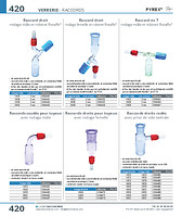 Raccords coudés pour tuyaux avec rodage mâle, PYREX®