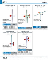 Robinet clé PTFE 2 voies , PYREX®
