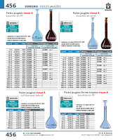 Fioles jaugées classe Aen verre ambré bouchon en verre