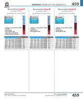 Eprouvettes classe A en PMP (TPX®) graduations imprimées