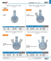 Ballons tricols rodés à fond rond en PFA