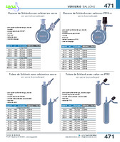 Flacons de Schlenk avec robinet en verre en verre borosilicaté DURAN®