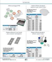 Papiers-filtres pour analyses cytologiques avec 1 ou 2 puits