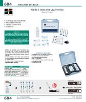 Kit de 5 tests des Légionelles dans l'eau