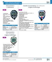 Double chronomètre 100 mémoires 2 lignes d'affichage