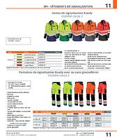 Pantalons de signalisation Roady avec genouillères jaune fluo/marine Visibilité classe 2