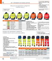 Pantalons de signalisation Luklight HV orange fluo/marine Visibilité classe 2, sans genouillères