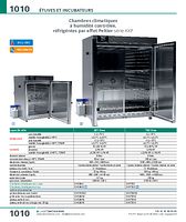 Chambres climatiques à humidité contrôlée, réfrigérées par effet Peltier série KKP