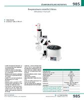 Evaporateurs rotatifs 2 litres élévateur manuel