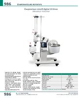 Evaporateur rotatif digital 20 litres élévateur motorisé
