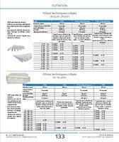 Filtres techniques crêpés en feuilles