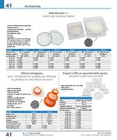 Papiers-filtres quantitatifs épais, disques à plat sans cendre
