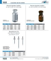 Flacons épaules rondes, en verre ambré, col rodé large