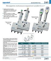 Micropipettes multicanales à espacement variable Research® plus Move It®
