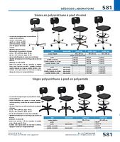 Sièges polyuréthane à pied en polyamide sur roulettes avec repose pieds