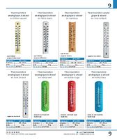 Thermomètre analogique à alcool en métal vert