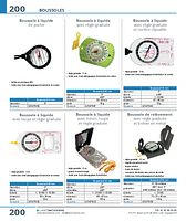 Boussole à liquide avec loupe et règle graduée