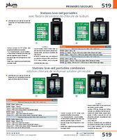 Stations lave-œil portables avec flacons de solution de chlorure de sodium