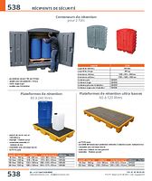 Plateformes de rétention ultra-basses 60 à 120 litres