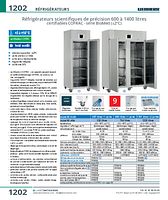 Réfrigérateurs scientifiques de précision 600 à 1400 litres certifiables COFRAC - série BioMed (±2°C)