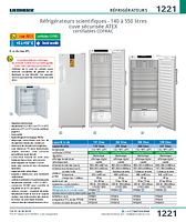 Réfrigérateurs scientifiques - 140 à 550 litres cuve sécurisée ATEX certifiables COFRAC