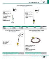 Sonde thermocouple de type K filaire 10 mètres