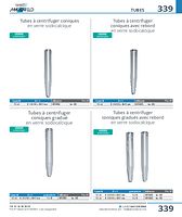 Tubes à centrifuger coniques en verre sodocalcique