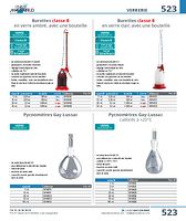 Pycnomètres Gay-Lussac calibrés à +20°C