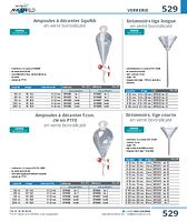 Ampoules à décanter clé en PTFE en verre borosilicaté