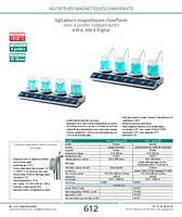 Agitateurs magnétiques chauffants avec 4 postes indépendants AM 4 analogique