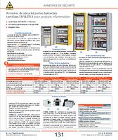 Armoires de sécurité portes battantes certifiées EN14470-1 pour produits inflammables