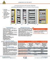 Armoires de sécurité portes pliantes certifiées EN14470-1 pour produits inflammables