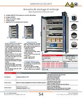 Armoires de stockage et recharge des batteries lithium-ion