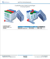 Cryoboîtes pour tubes à centrifuger en polypropylène