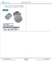 Boîtes de contact quadrillées stériles en polystyrène avec ergots de ventilation