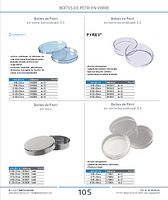Boîtes de Pétri en verre borosilicaté 3.3