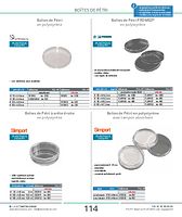 Boîtes de Pétri à arête droite, en polystyrène