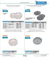 Boîtes de Pétri en polystyrène avec ergots de ventilation