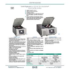 Centrifugeuse 4 x 125 ml, 20 x Vacutainer, écran tactile couleur
