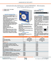 Armoire de sécurité basse 1 porte EN14470-1 - 90 minutes pour batteries lithium-ion