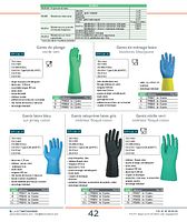Gants nitrile vert intérieur floqué coton