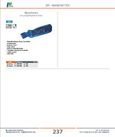 Manchettes en polyéthylène bleu