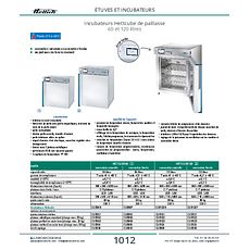 Incubateurs Hettcube de paillasse 60 et 120 litres