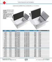 Caissons isothermes standard épaisseur 30 à 45 mm