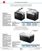 Glacières à compresseur pour réfrigération et congélation, 32 à 88 litres