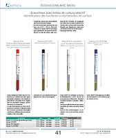 Ecouvillons avec Gélose PCA standard pour le dénombrement Milieu non sélectif pour la flore totale